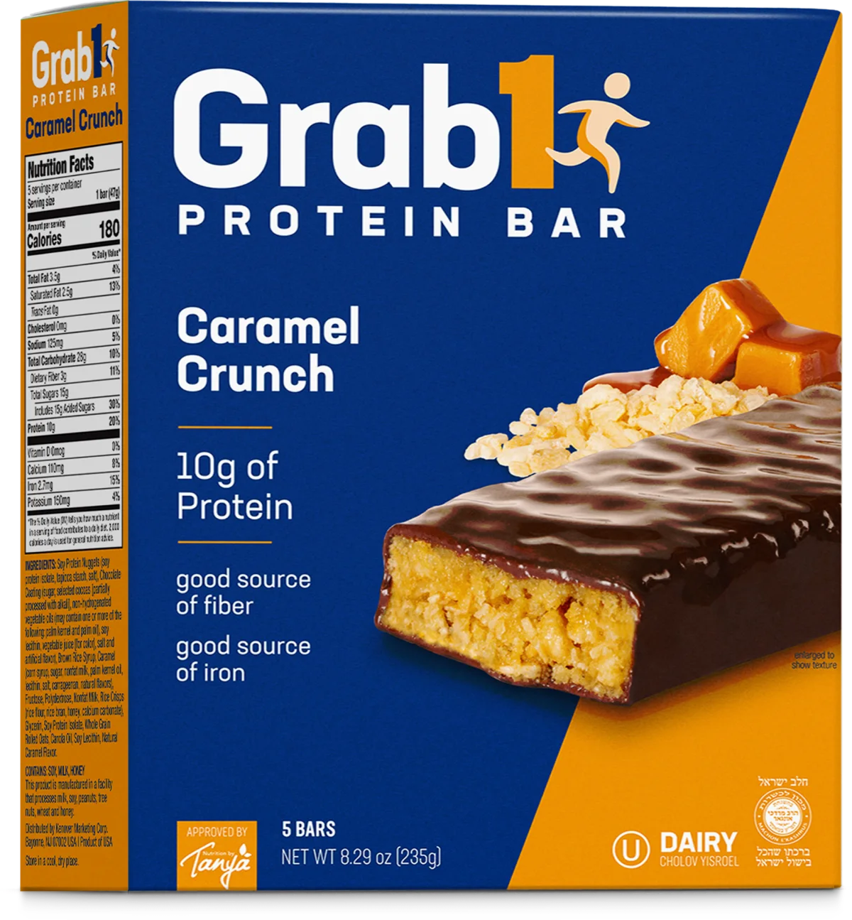 Grab1 Caramel Crunch protein bar box