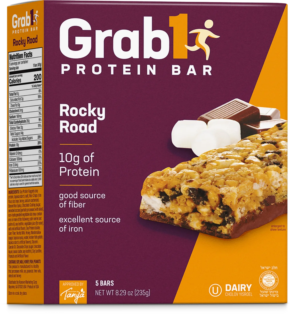 Grab1 Rocky Road protein bar box